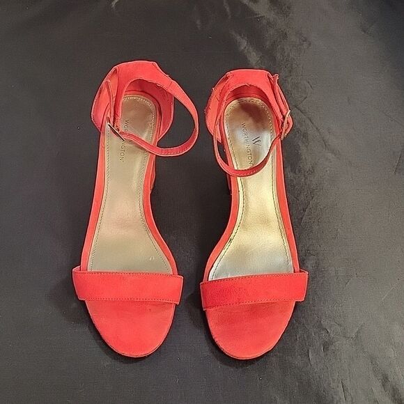 WORTHINGTON FAUX SUEDE OPEN TOE ANKLE STRAP WOMEN"S SANDAL - Picture 3 of 12